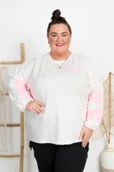 Bluza Masełko NAMASTE biała Plus Size 50/56