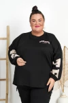 Bluza Masełko NAMASTE czarna Plus Size 50/56