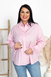 Koszula z koronką MELINDA pudrowa Plus Size 44/50