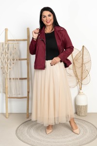 Tiulowa Spódnica SANTOS beżowa Plus Size 46/54