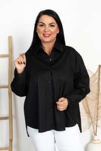 Koszula z koronką MELINDA czarna Plus Size 44/50