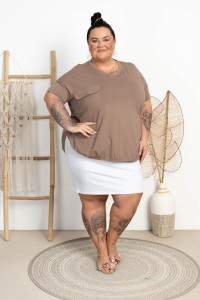 Bluzka Bombka z rozporkami LEJZI fango Plus Size 48/56