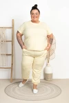 Komplet Dresowy ANTOM bananowy Plus Size 48/54