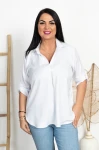 Koszula wkładana przez głowę SELEST biała Plus Size 42-52