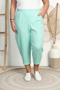 Spodnie Baloons Dresowe DEVINE pistacjowe Plus Size 44-56