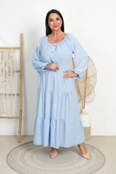 Sukienka Maxi FLAMINGO błękitna Plus Size 44/52