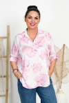 Koszula VIKI pudrowe kwiaty Plus Size 44-50 