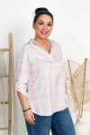 Koszula VIKI kratka pudrowa Plus Size 44-50