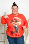 Bluza Masełko LEON pomarańczowa kaczor Plus Size 44/52