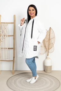 Kurtka Wiosenna DENISA biała Plus Size 48/52