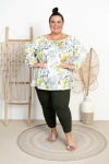 Bluzka Hiszpanka ZENDAYA cytrynki Plus Size 50/58