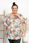 Bluzka Hiszpanka ZENDAYA grapefruity Plus Size 50/58