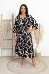 Sukienka Maxi literka A KAROLINA wzór 3 Plus Size 46/52