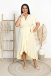 Sukienka Maxi MOTYLEK bananowa Plus Size 42/50