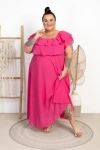 Sukienka Maxi Hiszpanka VENTURA fuksjowa Plus Size 52/56 