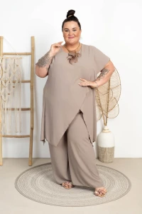Komplet Tunika + Kuloty LUCKY fango Plus Size 48/54
