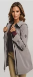 Wiosenna Kurtka Parka KLARA fango Plus Size 44-54
