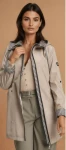Wiosenna Kurtka Parka KLARA pepitka beżowa Plus Size 44-52