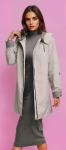 Wiosenna Kurtka Parka EMMA jasno siwa Plus Size 44-56