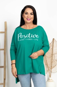 Bluzka Laserówka Zielona DANIELA Positive Plus Size 48/54