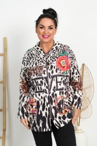 Bluza Masełko na suwak DEBI wzór 1 Plus Size 46/52