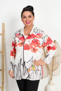 Bluza Masełko na suwak DEBI wzór 2 Plus Size 46/52