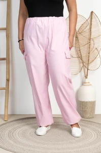 Spodnie Bojówki dla Wysokich HEVEN pudrowe Plus Size 48/54 