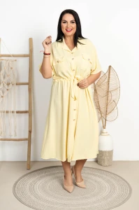 Koszulowa Szmizjerka ALMA bananowa Plus Size 48/52