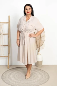 Koszulowa Szmizjerka ALMA beżowa Plus Size 48/52