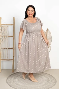Sukienka Maxi w groszki DIDI fango Plus Size 44/52