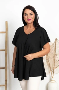 Bluzka Trapezowa PARTY czarna Plus Size 44/50