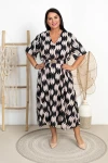 Sukienka Maxi literka A KAMILLA wzór 1 Plus Size 46/52