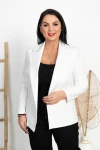 Marynarka bawełniana SONA biała Plus Size 42-50
