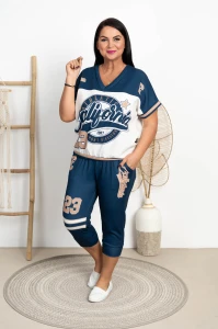 Komplet dresowy BEVERLY granatowy Plus Size 42/46 