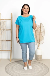 Bluzka Laserówka IRI niebieska Plus Size 42/48
