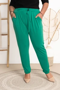 Spodnie lekkie CHINO zielone Plus Size 48/52
