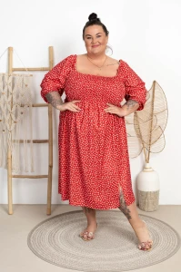 Sukienka Gumkowany Dekolt BAMBINO wzór 2 Plus Size 50/56