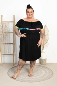 Sukienka Hiszpanka RAMONA czarna Plus Size 46-56