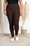 Legginsy prążkowane ASTRO czekoladowe Plus Size 42-56