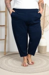 Eleganckie Spodnie Baloons DEVINE granatowe Plus Size 44-54 