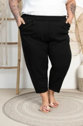 Eleganckie Spodnie Baloons DEVINE czarne Plus Size 44-54