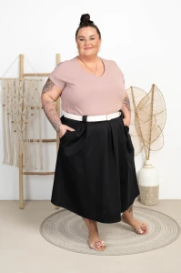 Spódnica z kieszeniami FOCUS czarna Plus Size 46/52