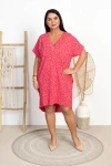 Sukienka Tuba CYRILL cętki neon fuksja Plus Size 44/48
