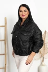 Kurtka Bomberka na wiosnę LOLO czarna Plus Size 42-52