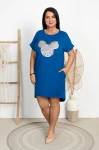 Sukienka Tuba z kieszeniami ELINA Myszka chaber Plus Size 44/48