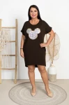 Sukienka Tuba z kieszeniami ELINA Myszka czekoladowa Plus Size 44/48
