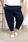Spodnie Baloons Dresowe DEVINE granatowe Plus Size 44-56