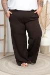 Szerokie Spodnie KULOTY PORTE czekoladowe Plus Size 48/54