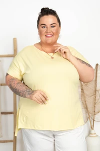 Bluzka Laserówka TOY bananowa Plus Size 46/54