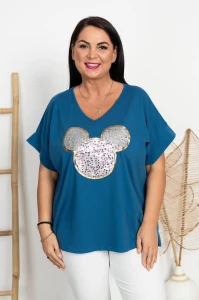 Bluzka morska V-Neck DRINA Myszka Plus Size 46/54